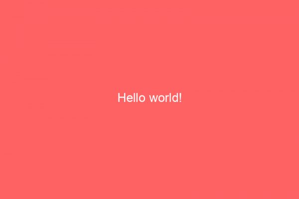 Hello world!